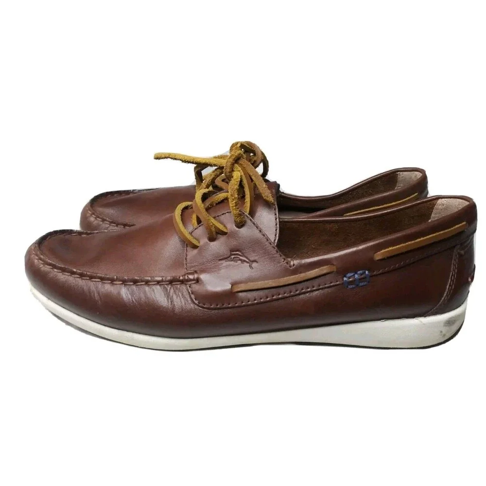 Tommy Bahama Teague Classic Lace-up Boat Shoes Men's Size 10
